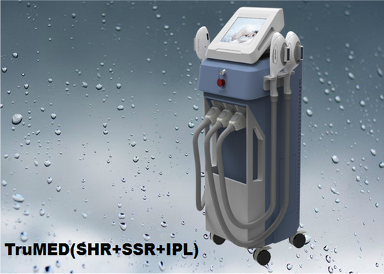 1 - 10Hz เทคโนโลยีพัลส์ทางการแพทย์ IPL SHR เครื่องกำจัดขน 3 มือจับ